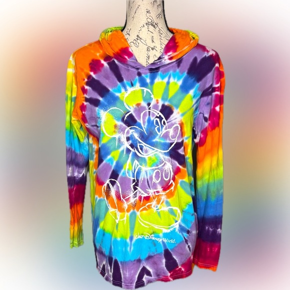 Disney Tops - Disney Parks Tye Dye Long Sleeve Hoodie from Walt Disney World EUC
